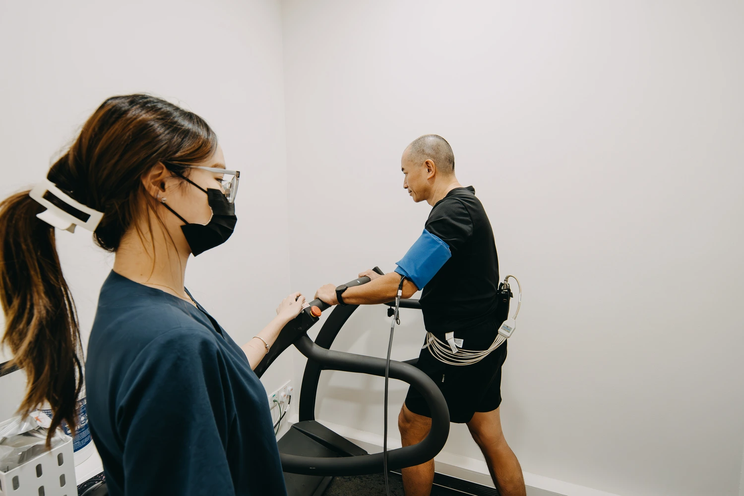 Treadmill stress test at the Jurong heart clinic